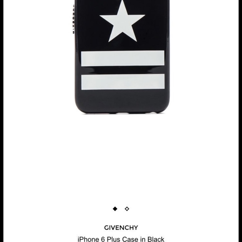Givenchy Black and White Star Stripe iPhone 6 Plus Case